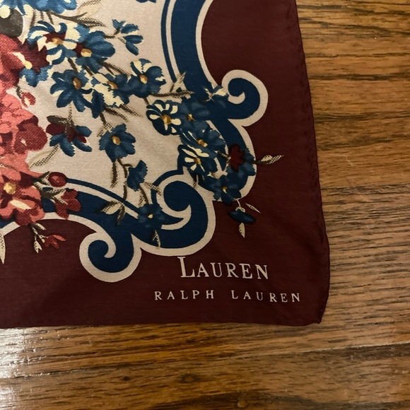 vintage ralph lauren silk English Garden Bohemian floral scarf - Picture 3 of 7